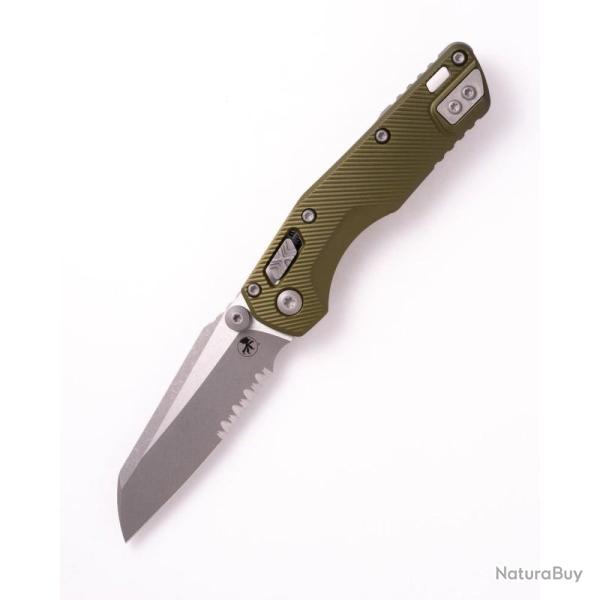 Couteau Microtech MSI Mini Lame Acier M390MK Manche Aluminium Vert Od RAM-LOK Made In USA