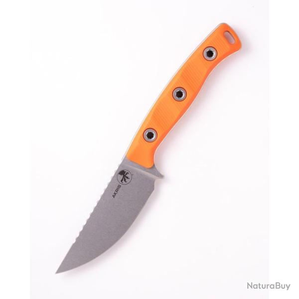 Couteau Fixe Microtech Akris Lame Acier M390MK Manche G10 Ember �tui Kydex Made In USA MCT9510EM5