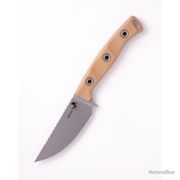 Couteau Fixe Microtech Akris Lame Acier M390MK Manche G10 Dark Earth �tui Kydex MCT9510DE6