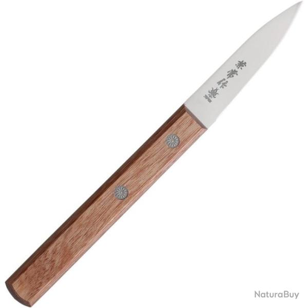 Couteau de Cuisine Kanetsune Office Lame Acier DSR1K6 Manche Pakkawood Marron Made In Japan KC344