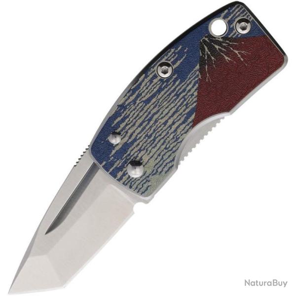 Couteau G.Sakai Ukimon Lame Acier VG-10 Manche Inox Mont Fuji Frame Lock Made In Japan GS11603