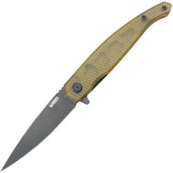 Couteau Pliant Kubey MOS Hydra Lame Acier 14C28N Manche Ultem Ambr&eacute; Liner Lock KUB361E