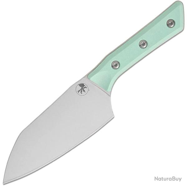 Couteau Santoku Microtech 15,2 cm Lame Acier M390MK Manche G10 Bleu Cara�bes USA MCT320010CA