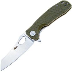 Couteau Pliant Honey Badger Wharncleaver Lame Acier D2 Manche GRN Vert Liner Lock HB1169