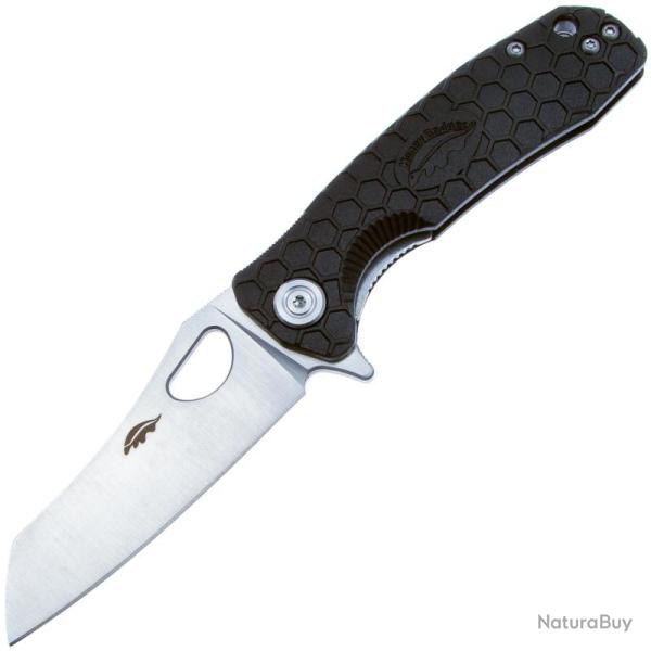 Couteau Pliant Honey Badger Wharncleaver Lame Acier D2 Manche GRN Noir Liner Lock HB1167