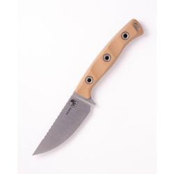Couteau Fixe Microtech Akris Lame Acier M390MK Manche G10 Dark Earth &Eacute;tui Cuir MCT9510DE3