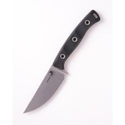 Couteau Fixe Microtech Akris Lame Acier M390MK Manche G10 Noir &Eacute;tui Kydex Made In USA MCT9510BK6