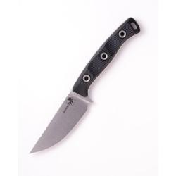 Couteau Fixe Microtech Akris Lame Acier M390MK Manche G10 Noir &Eacute;tui Cuir Made In USA MCT9510BK4