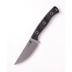 Couteau Fixe Microtech Akris Lame Acier M390MK Manche G10 Noir &Eacute;tui Cuir Made In USA MCT9510BK3