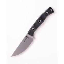 Couteau Fixe Microtech Akris Lame Acier M390MK Manche G10 Noir &Eacute;tui Cuir Made In USA MCT9510BK2