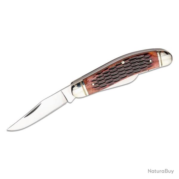 Couteau Cold Steel Stockman Lame Acier 8Cr13MoV Manche Os Marron Slip Joint Made In Taiwan