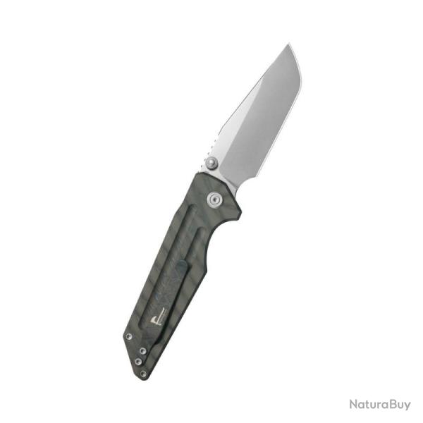 Couteau KB Knives Relentless Lame Acier M390 Manche Titane Flamme Top Liner Lock KUB462F