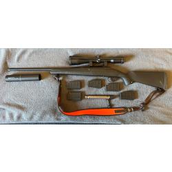 Carabine Winchester 30.06, avec silencieux et lunette meopta et 5 chargeurs.