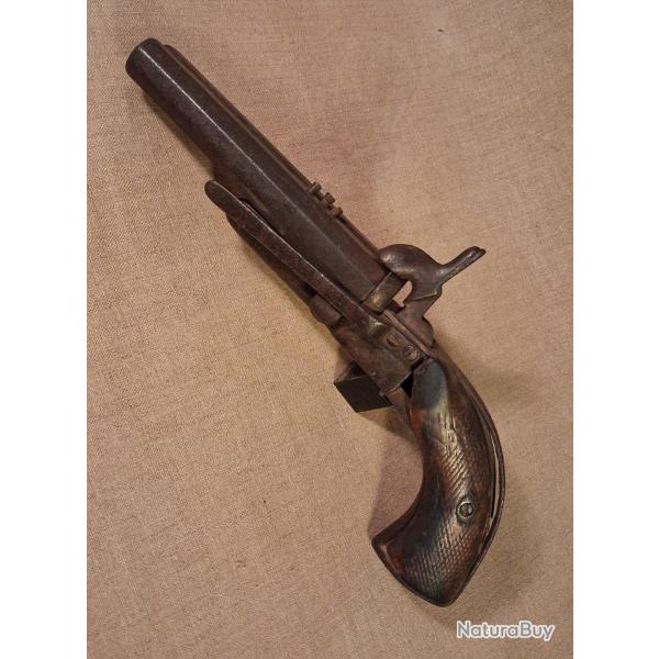 Pistolet � broche 15mm.Pistolet Corse de flanc Fianchina fin XIXe