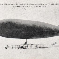 Carte postale ancienne A&eacute;rostation Militaire Ballon Ville de Paris -N&deg;8816