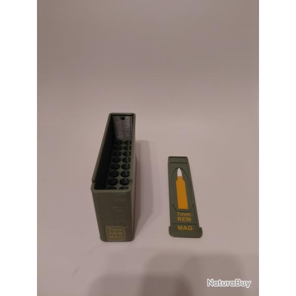 Bo�te de rangement 20 munitions 7mm Remington Magnum