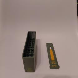 Bo&icirc;te de rangement 20 munitions .300 Win Mag - vert kaki