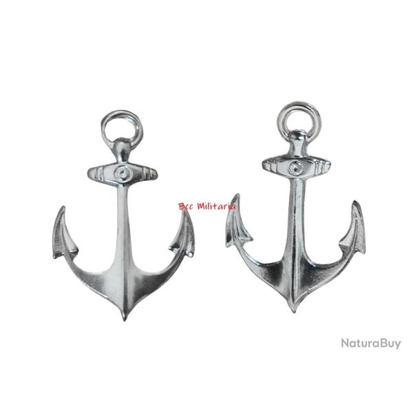 Ancre de marine argent� - Hauteur : 40 mm Largeur � la base : 25 mm