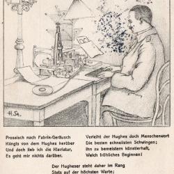 Carte postale illustr&eacute;e avec po&egrave;me sur le t&eacute;l&eacute;graphe Hughes -N&deg;8819