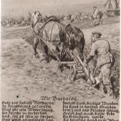 Carte postale historique allemande Wir Barbaren -N&deg;8823
