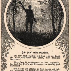 Carte postale illustr&eacute;e avec po&egrave;me Ich hab' mich ergeben -N&deg;8825