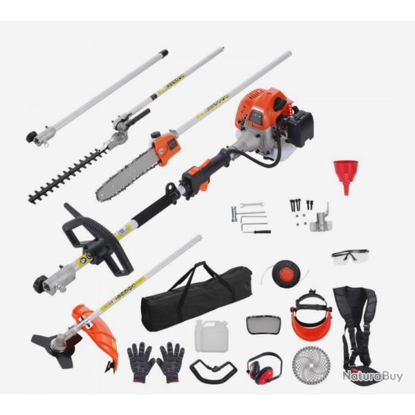 Outils de coupe multi-fonctions Thermique 6 en 1 moteur deux temps 33 cc......ENCHERE 1 EURO