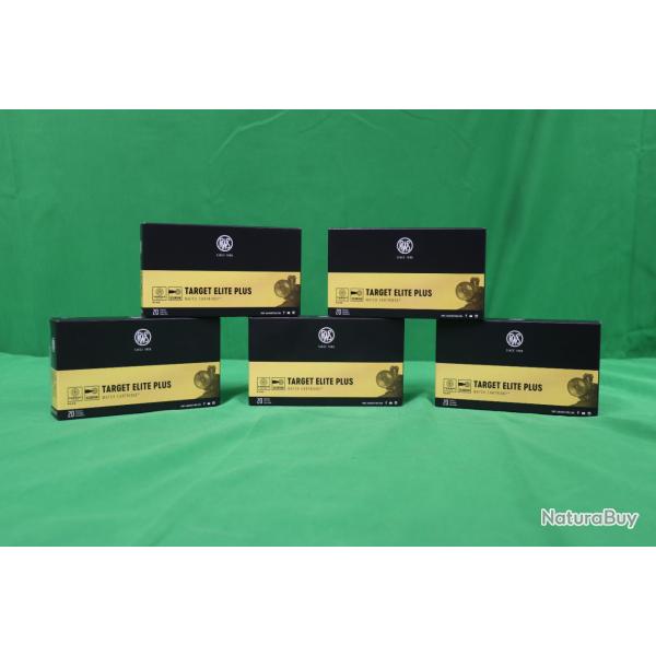 Lot de 5 boites de 20 munitions RWS Target Elite Plus Calibre .308Win 10g/154gr