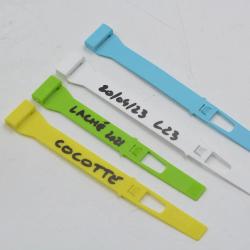 10 Bagues E-Z Seal Tag &Oslash; 14 mm - Jaune