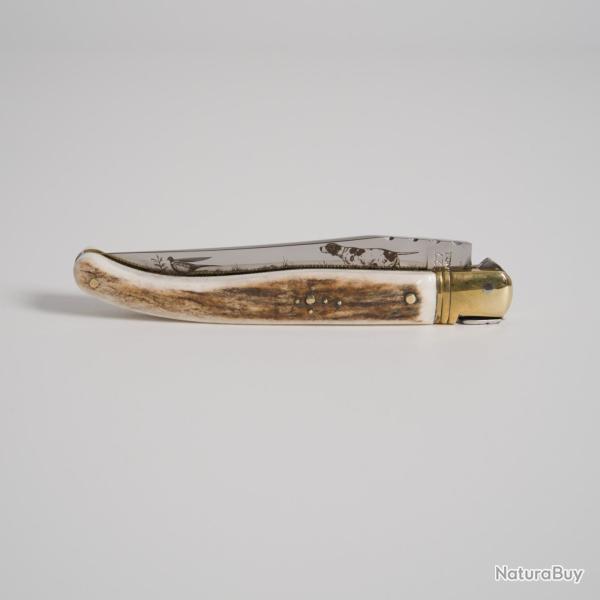 Laguiole grav� - Bois de cerf