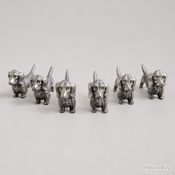 Porte-couteaux chien teckel - lot de 6