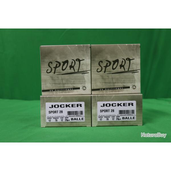 Lot de 4 boites de 25 cartouche � Balles Jocker Sport 28 Cal 12/70 28gr