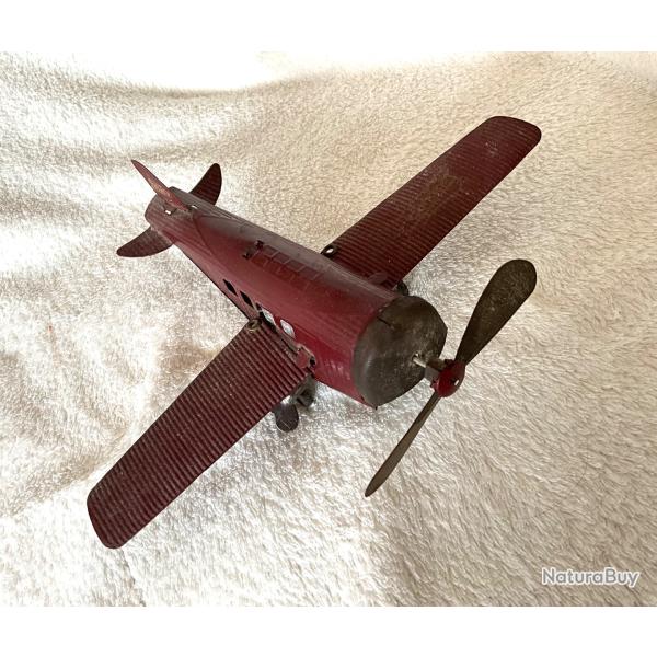 Ancien avion m�canique en t�le Junkers 1927, Paya Hermanos Supertoys