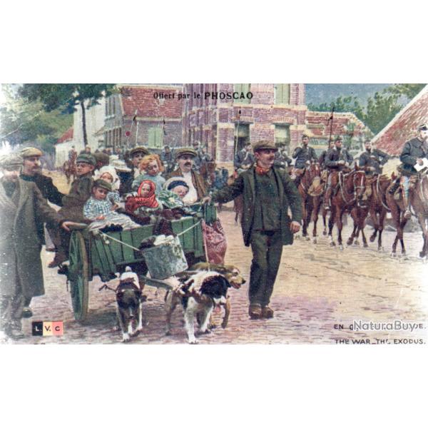 Carte postale ancienne - En guerre l'exode par Phoscao -N�8829