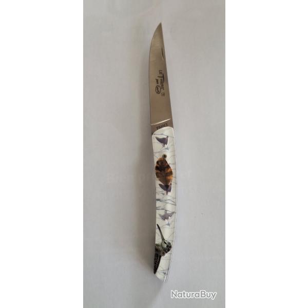 couteau le THIERS coutellerie LOCAU r�sine R�sine motif BECASSE vendu par poudrenoirepro