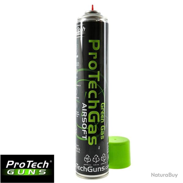 Gaz Airsoft Green Gas Protech 1000 ml - Bouteille Silicon� Haute Pression pour GBB et GBBR