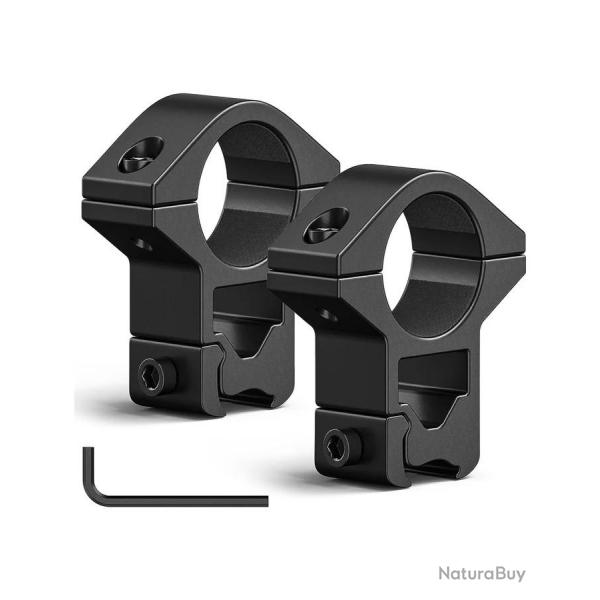 2 Colliers de lunette �25.4mm - REHAUSS� - Rail 11 mm