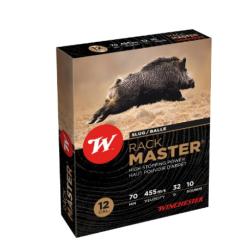 LOT DE 2 BOITES DE 10 CARTOUCHES BALLE WINCHESTER 12/70 RACKMASTER 32G