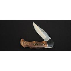 Herbertz 337612 - Couteau de Poche &agrave; Manche en Bois de Racine - Lame 8,8 cm