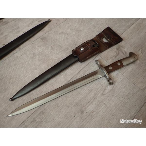 960284 Ba�onnette Suisse Mod�le 1918 + PF. Pour fusil Schmidt-Rubin mod�le K 31 ou k11