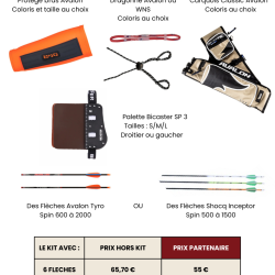 Kit Accessoires Barebow Comp&eacute;titeur - MFA - 6 fl&egrave;ches