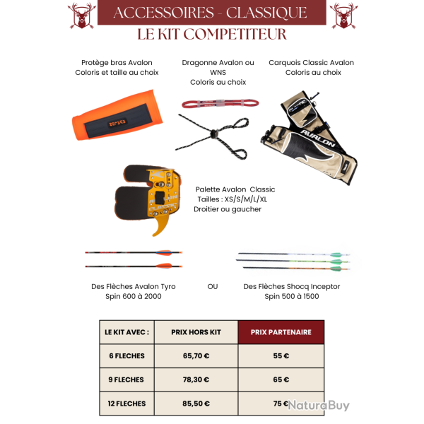 Kit Accessoires Classique Comp�titeur - MFA - 12 fl�ches