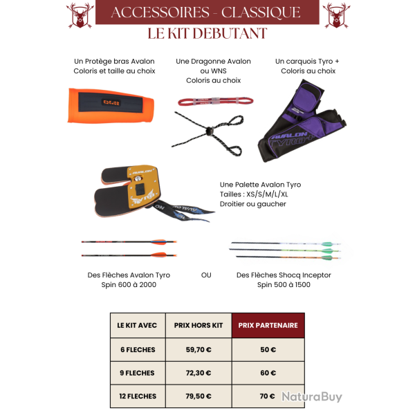 Kit Accessoires Classique D�butant - MFA - 6 fl�ches
