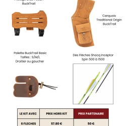 Kit Accessoires Tradi D&eacute;butant - MFA - 6 fl&egrave;ches
