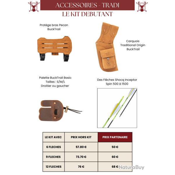 Kit Accessoires Tradi D�butant - MFA - 6 fl�ches