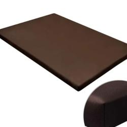 Tapis chien tissu Oxford marron 80x60 cm antid&eacute;rapant confortable