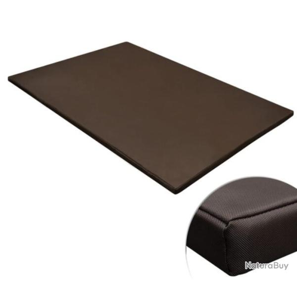 Tapis chien Oxford marron 120x90 cm mousse antid�rapant confortable