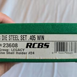 RCBS 3 die steel set .405 winchester + RCBS shell holder N24