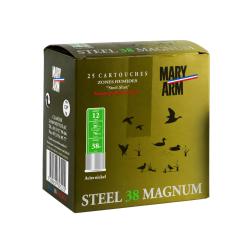 Cartouche Mary Arm Steel 38 Magnum Cal. 12 PB n&deg;1+2 x25