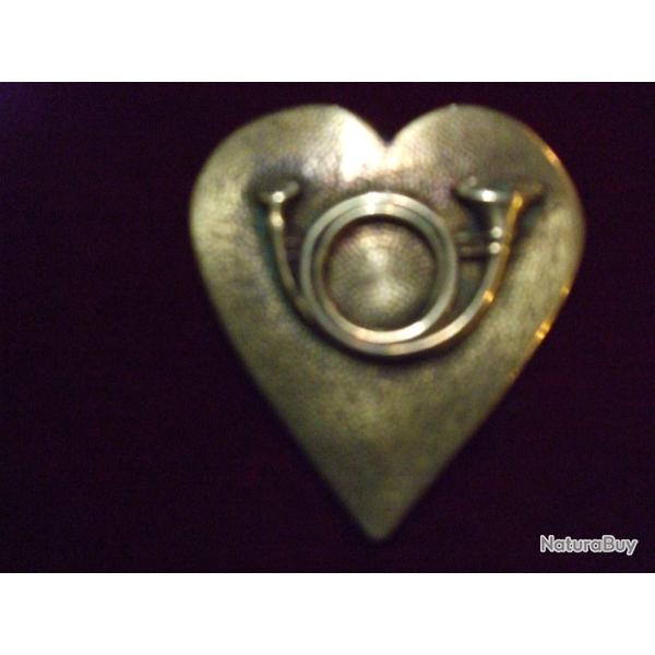 Coeur de poitrail pour sellerie d'Officier de Chasseur � Cheval N III . ( collection )