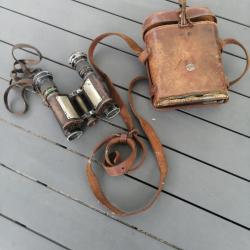 Paire de jumelles officier francais ww1 cavalerie, avec etui cuir